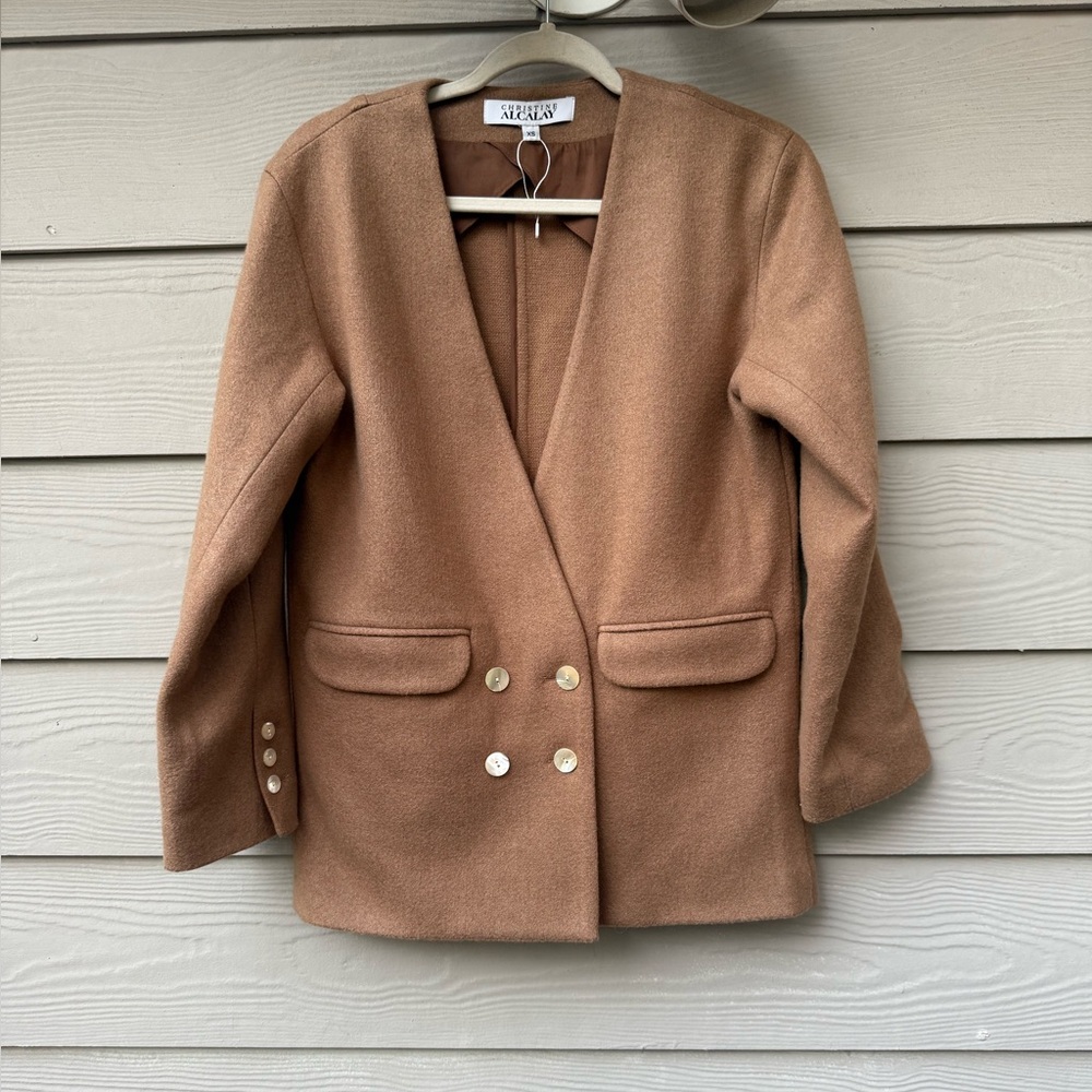Christine Alcalay Women's Camel Blazer Jacket